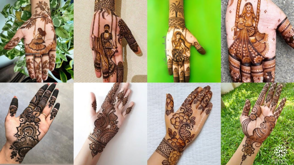 Special teej mehndi design फूलों और ज्यामिति से सजी हरतालिका तीज स्पेशल मेहंदी डिज़ाइंस
