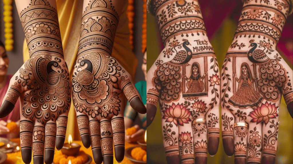 Mehndi design for teej हरियाली तीज के लिए खास तीज स्पेशल मेहंदी डिजाइन