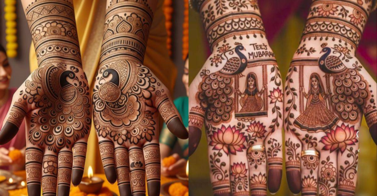 Mehndi design for teej हरियाली तीज के लिए खास तीज स्पेशल मेहंदी डिजाइन