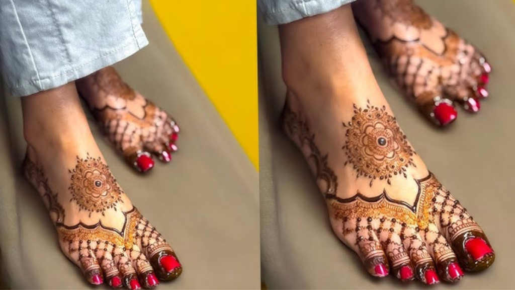 Gorgeous Bridal Foot Henna