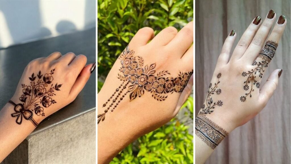 Back Hand Mehndi Design Simple