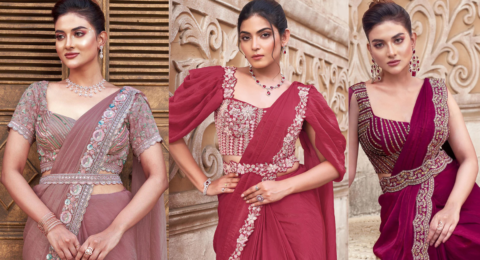 Ready to wear saree आधुनिक महिला की पहली पसंद आरामदायक प्री-स्टिच्ड और बिना झंझट की Ready to Wear साड़ियाँ!