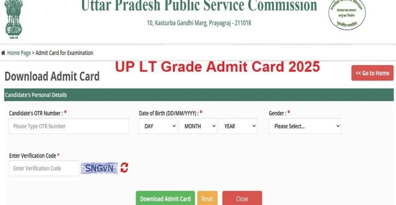UP LT Grade Admit Card 2025