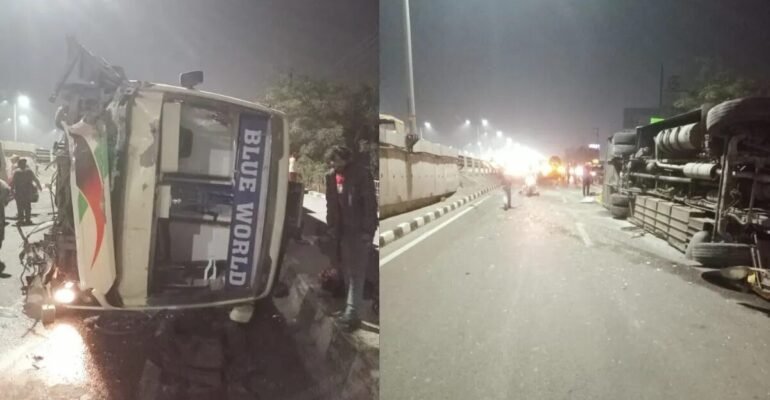 दर्दनाक बस दुर्घटना
