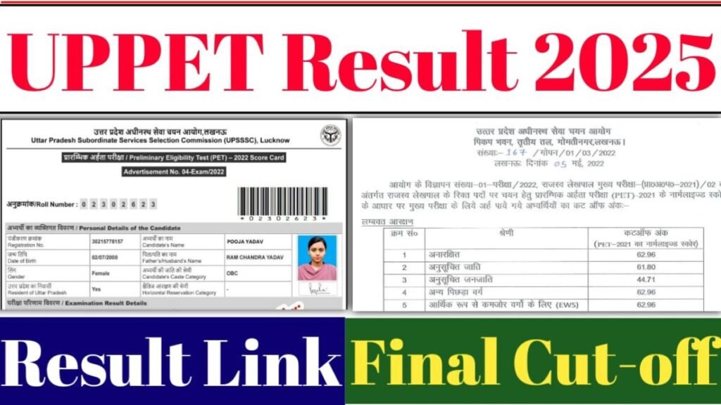 UPSSSC PET Result 2025