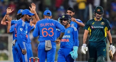 रायपुर T20I में टीम