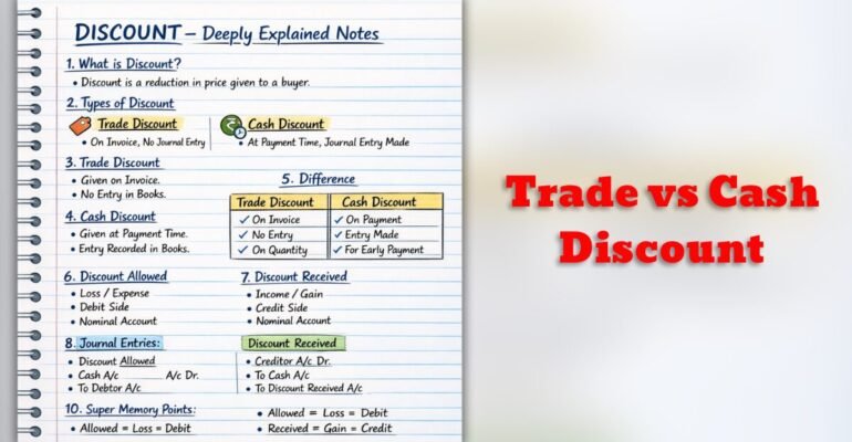 Trade Cash Discount Notes