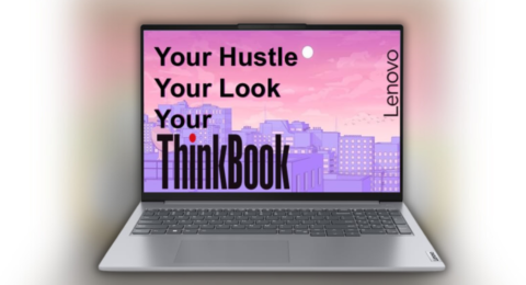 Lenovo ThinkBook 16 AMD Ryzen 5 7535HS Laptop front view with 16 inch display