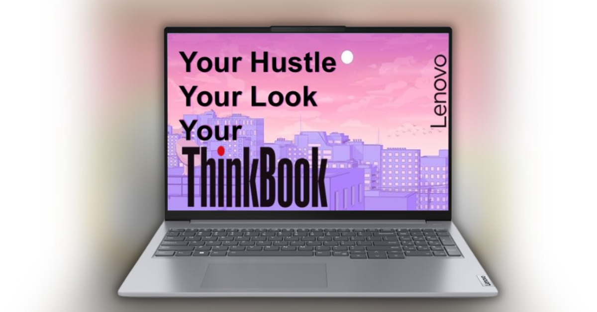 Lenovo ThinkBook 16 AMD Ryzen 5 7535HS Laptop front view with 16 inch display