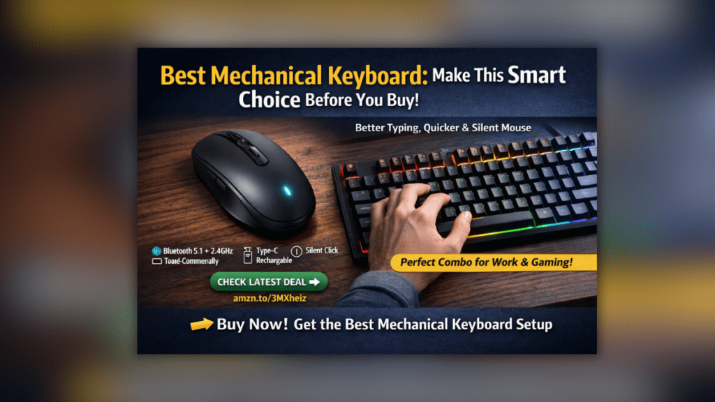 Best Mechanical Keyboard RGB gaming setup with wireless mouse for fast typing and work