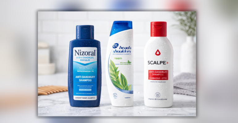 Anti Dandruff Shampoo bottle for dandruff and itchy scalp treatment
