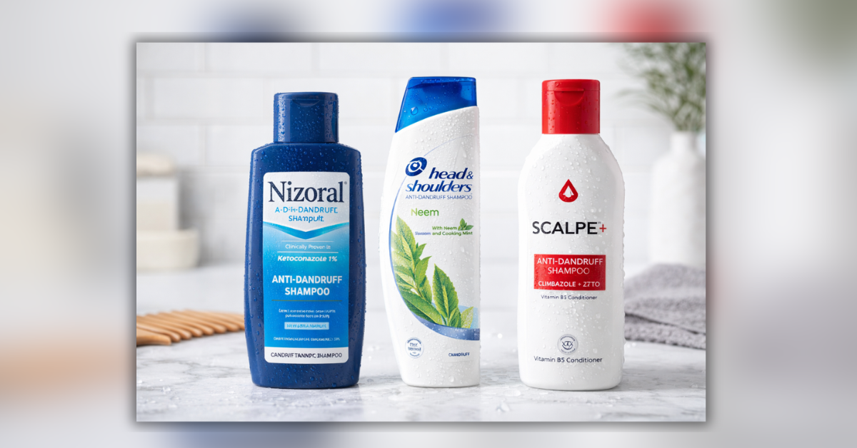 Anti Dandruff Shampoo bottle for dandruff and itchy scalp treatment