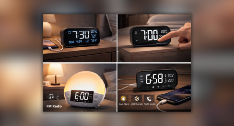Digital Alarm Clock LED डिस्प्ले और डुअल अलार्म फीचर के साथ
