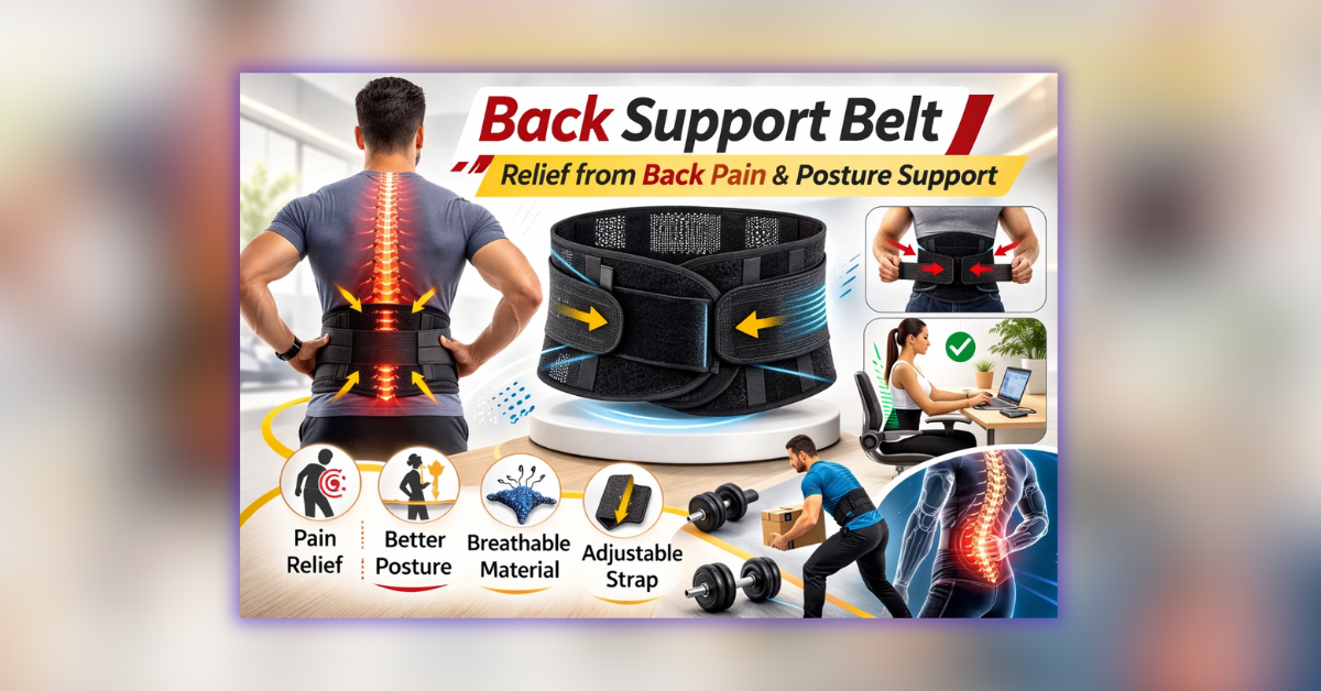 Back Support Belt for lower back pain relief and posture support