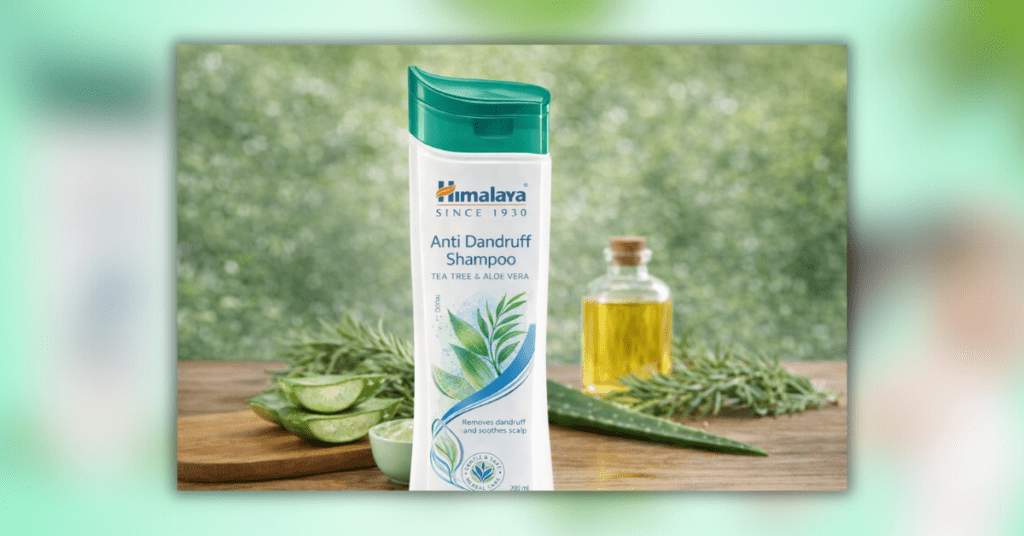 Himalaya Anti Dandruff Shampoo bottle with tea tree and aloe vera for dandruff control