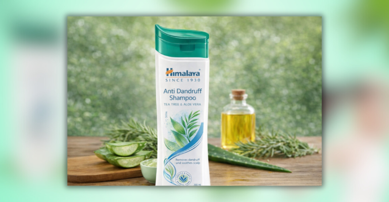 Himalaya Anti Dandruff Shampoo bottle with tea tree and aloe vera for dandruff control
