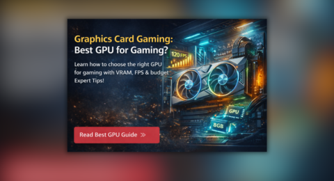 High-performance graphics card for gaming with dual fans and RGB lighting installed in PC