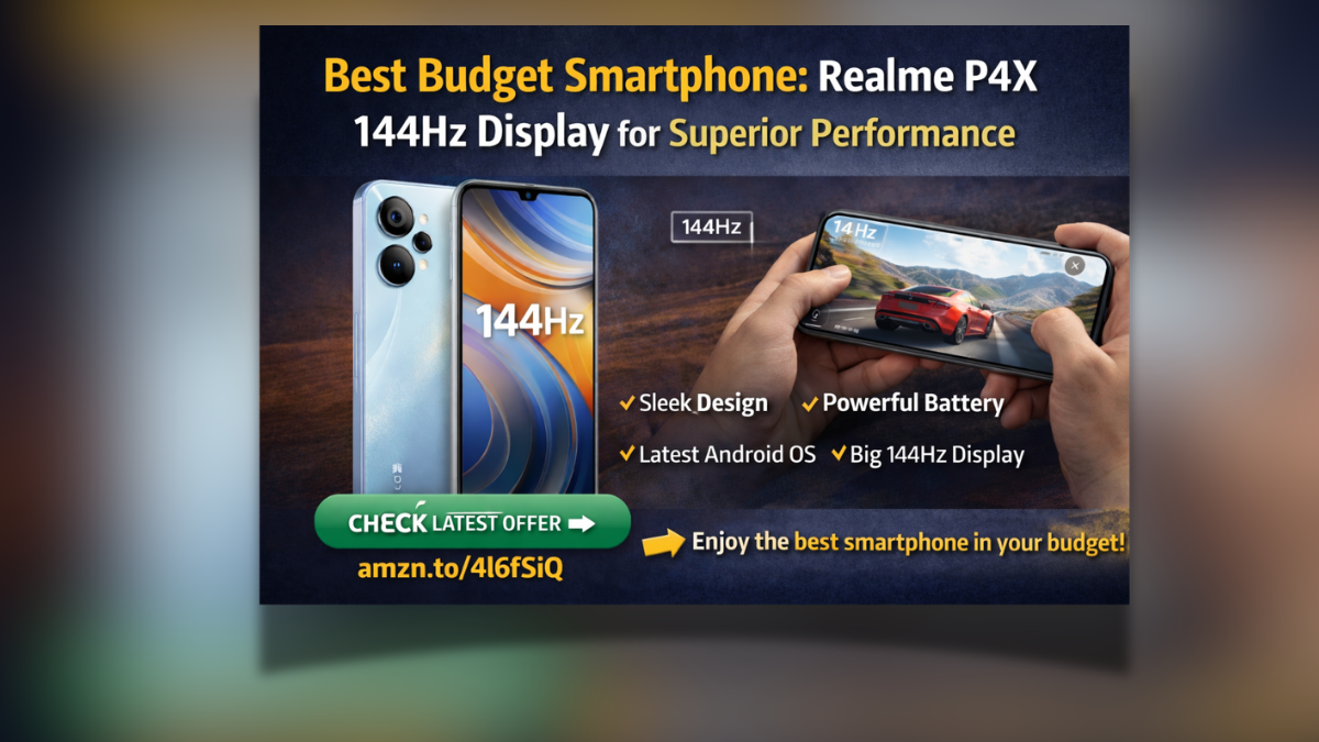 Best Budget Smartphone Realme P4X with 144Hz display for gaming and smooth performance