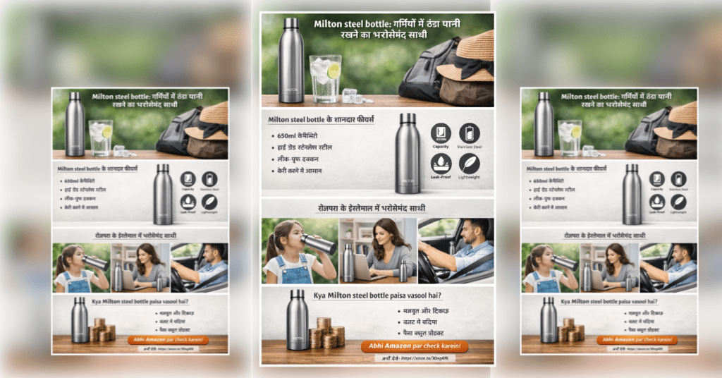 Milton steel bottle MILTON Handy 650 stainless steel water bottle 650ml leak proof