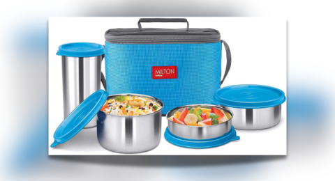 Milton lunch box MILTON Senior Flatmate टिफिन बॉक्स लीक-प्रूफ और माइक्रोवेव सेफ