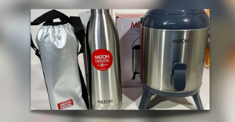 Milton Aura 1000 Thermosteel Water Bottle स्टेनलेस स्टील इंसुलेटेड बोतल 1000ml