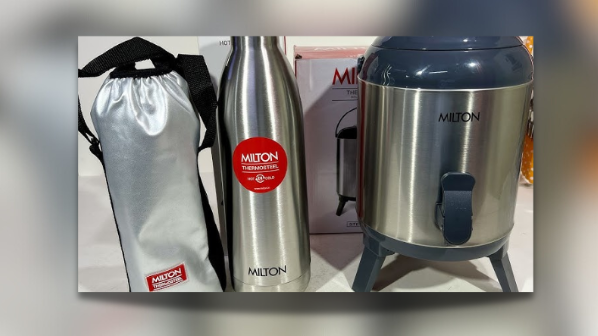 Milton Aura 1000 Thermosteel Water Bottle स्टेनलेस स्टील इंसुलेटेड बोतल 1000ml