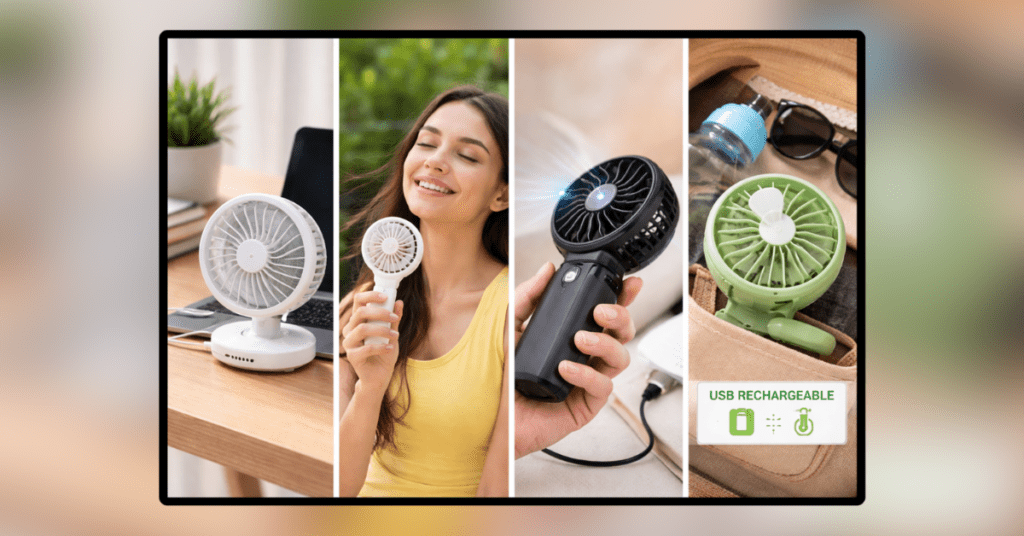 Portable Mini Fan for desk and travel use