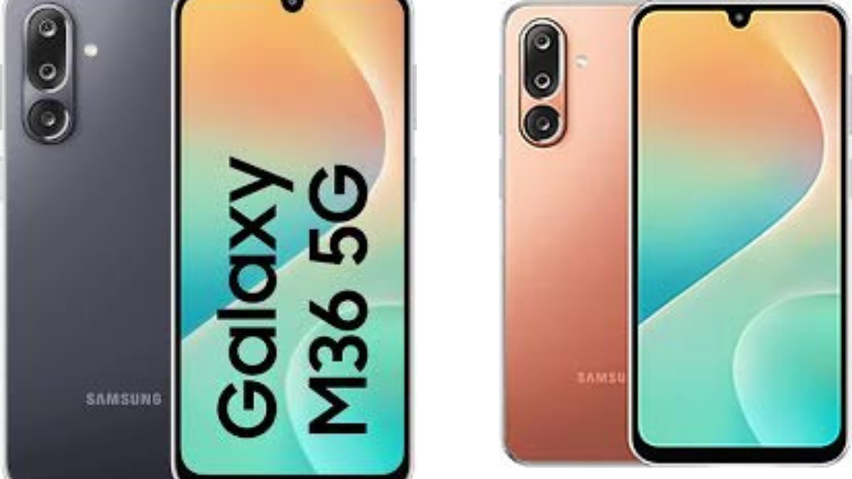 Samsung Galaxy M36 smartphone with modern design and large display