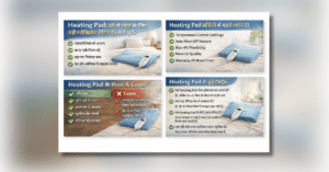 इलेक्ट्रिक Heating Pad जो कमर दर्द और मसल पेन में राहत देता है