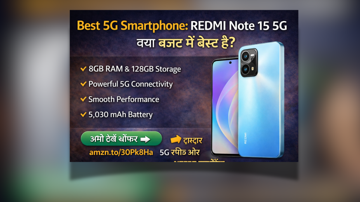 Best 5G Smartphone REDMI Note 15 5G with 8GB RAM and 128GB storage