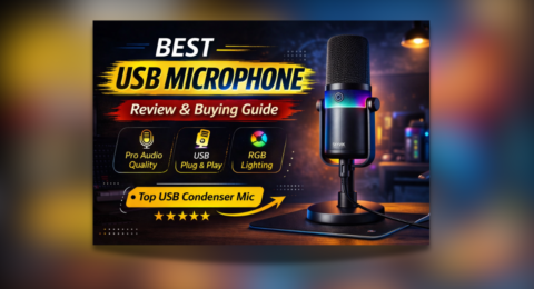 Best USB Microphone SKYVIK Glowcast Condenser Mic for YouTube and Podcast