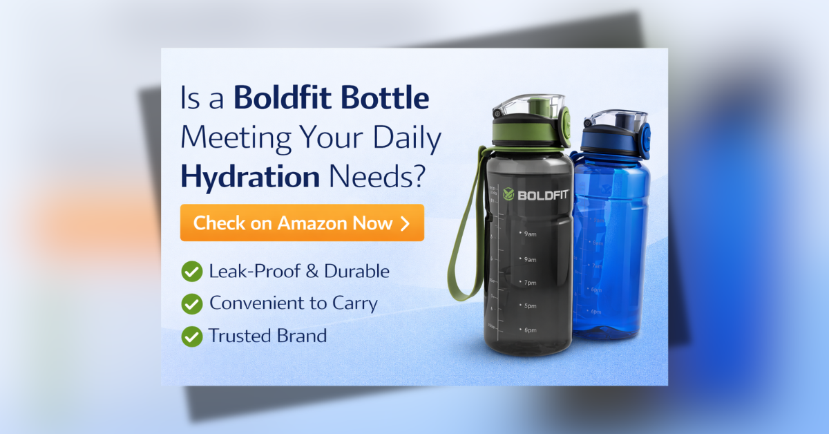Boldfit bottle लीक-प्रूफ पानी की बोतल जिम और रोज़ाना उपयोग के लिए