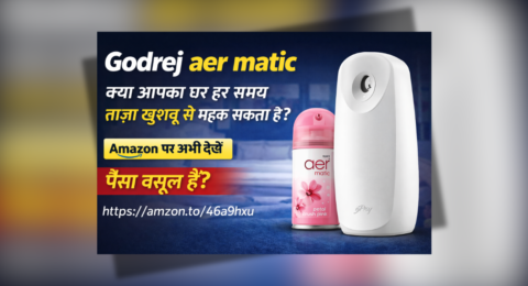 Godrej aer matic ऑटोमैटिक एयर फ्रेशनर किट घर के लिए ताज़ा खुशबू के साथ