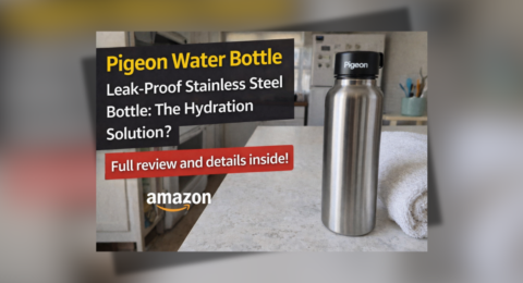 Pigeon water bottle मजबूत स्टेनलेस स्टील लीकेज-प्रूफ बोतल रोज़ाना उपयोग के लिए