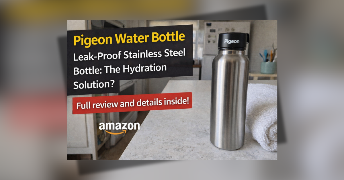 Pigeon water bottle मजबूत स्टेनलेस स्टील लीकेज-प्रूफ बोतल रोज़ाना उपयोग के लिए