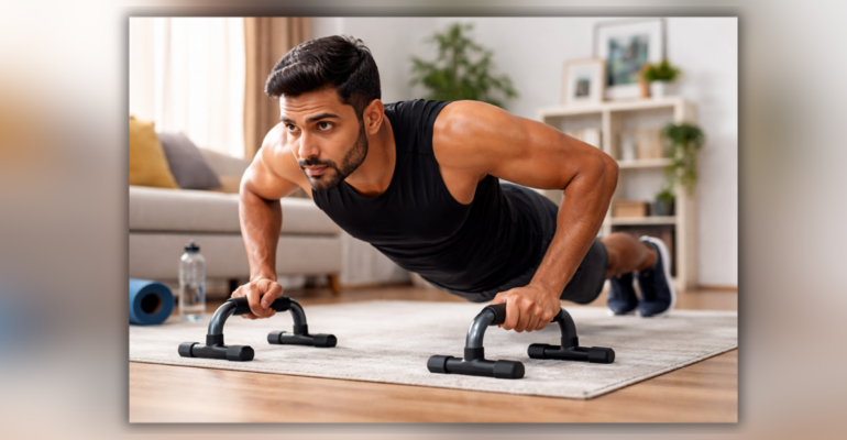 Push Up Bar Home Workout Exercise for Chest and Arms