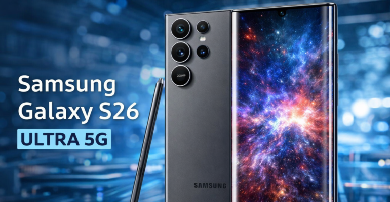 Samsung Galaxy S26 Ultra 5G premium smartphone with 200MP camera and AMOLED display