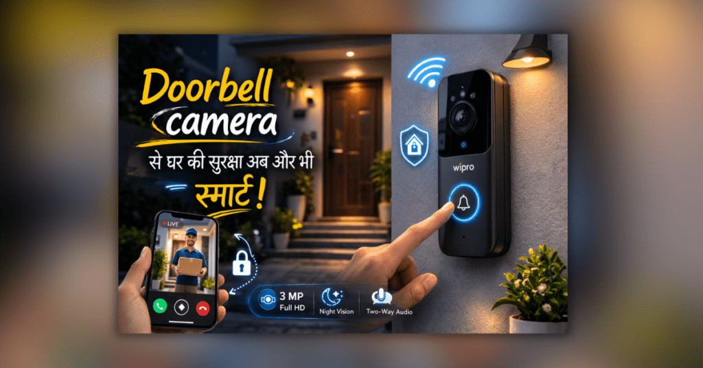 Doorbell camera Wipro Smart WiFi Video Doorbell Pro 3MP Full HD