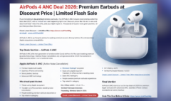 AirPods 4 ANC Deal 2026 premium Apple earbuds discount price