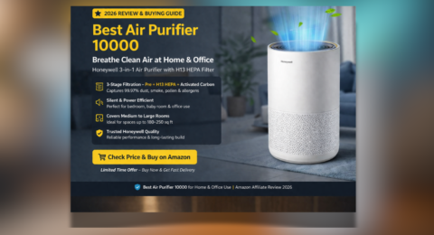 Best Air Purifier 10000 Honeywell H13 HEPA air purifier for home and office