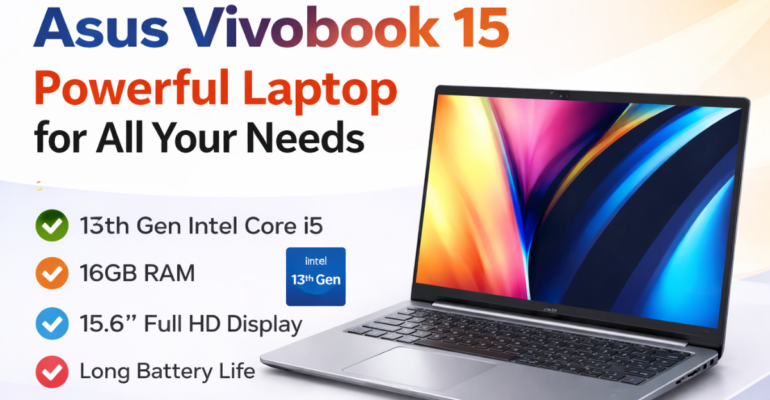 Asus Vivobook 15 लैपटॉप i5 13th Gen और 16GB RAM के साथ