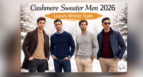 Cashmere sweater men 2026 luxury winter style look