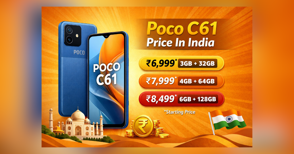 Poco C61 Price In India 2026 budget smartphone with features and variants