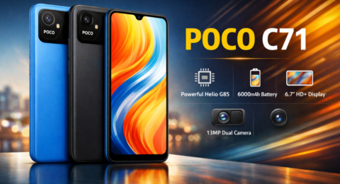 Poco C71 स्मार्टफोन HD इमेज 6000mAh बैटरी और डुअल कैमरा के साथ