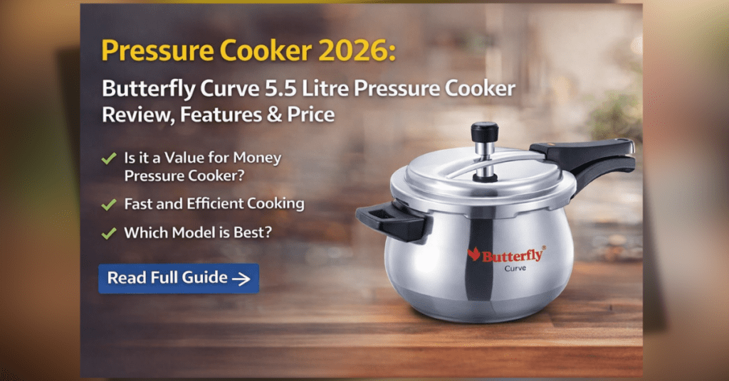 Pressure Cooker 2026 Butterfly Curve 5.5 Litre Pressure Cooker