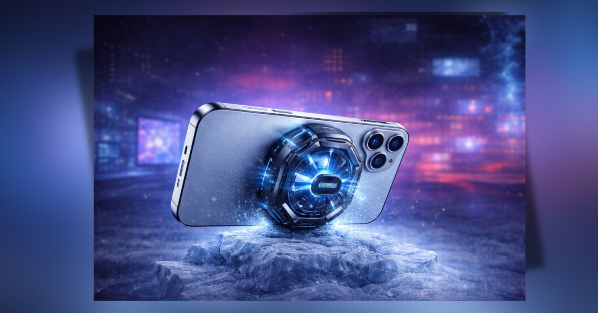 Mobile cooling fan gaming ke dauran phone ko overheating se bachata hua