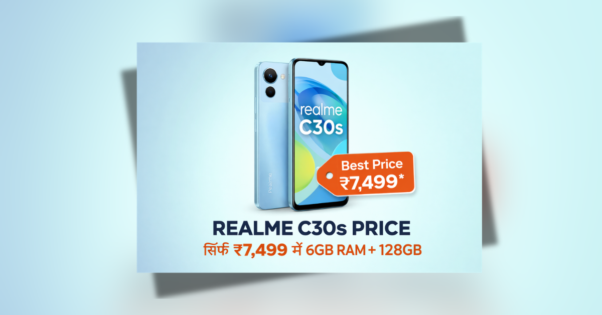 realme c30s price in india budget smartphone 6GB RAM 128GB storage