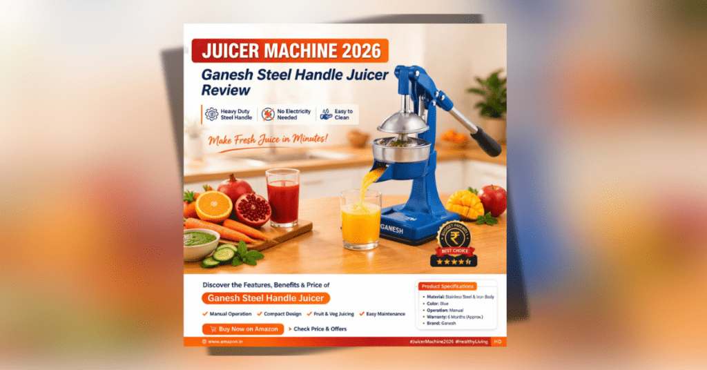 Juicer Machine 2026 Ganesh Steel Handle Juicer