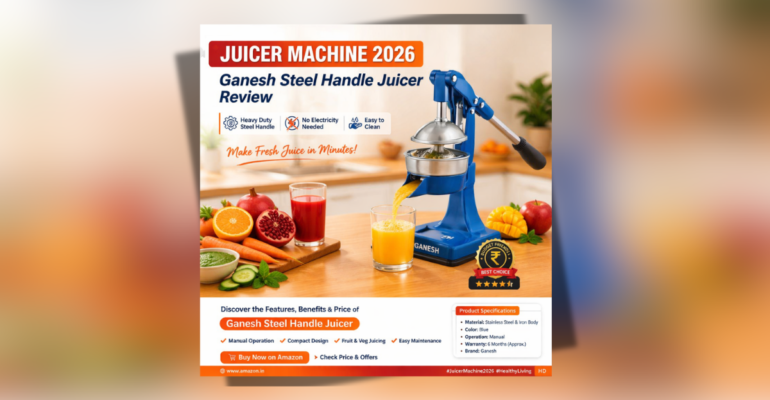 Juicer Machine 2026 Ganesh Steel Handle Juicer