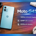 Moto G45 स्मार्टफोन का बैक डिजाइन और कैमरा